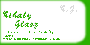 mihaly glasz business card